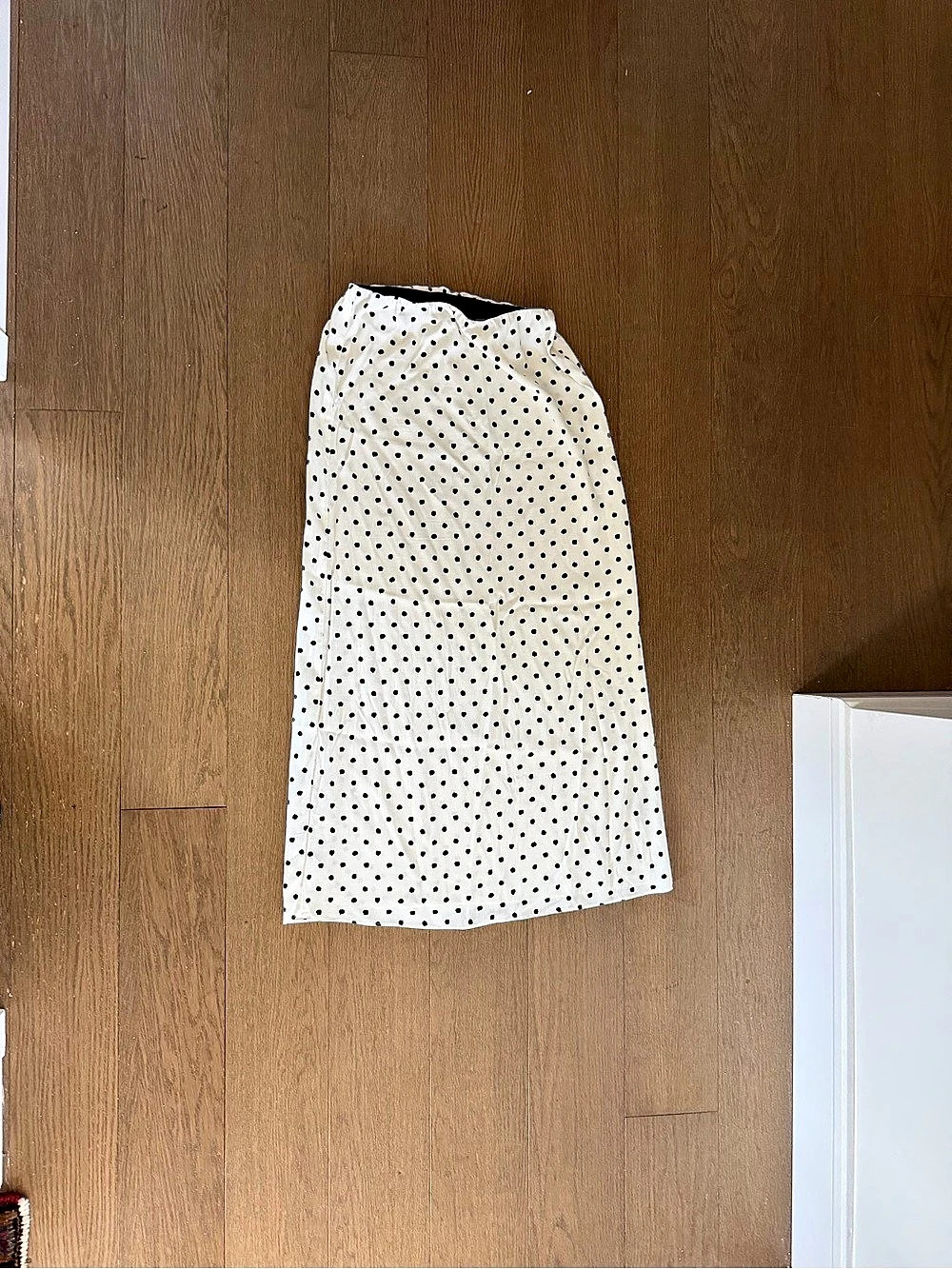 Jenni Kayne Polka Dot Midi/Maxi Skirt in White & Black